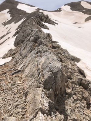 The nice small rockridge from the saddle between Pachnes and Trocharis